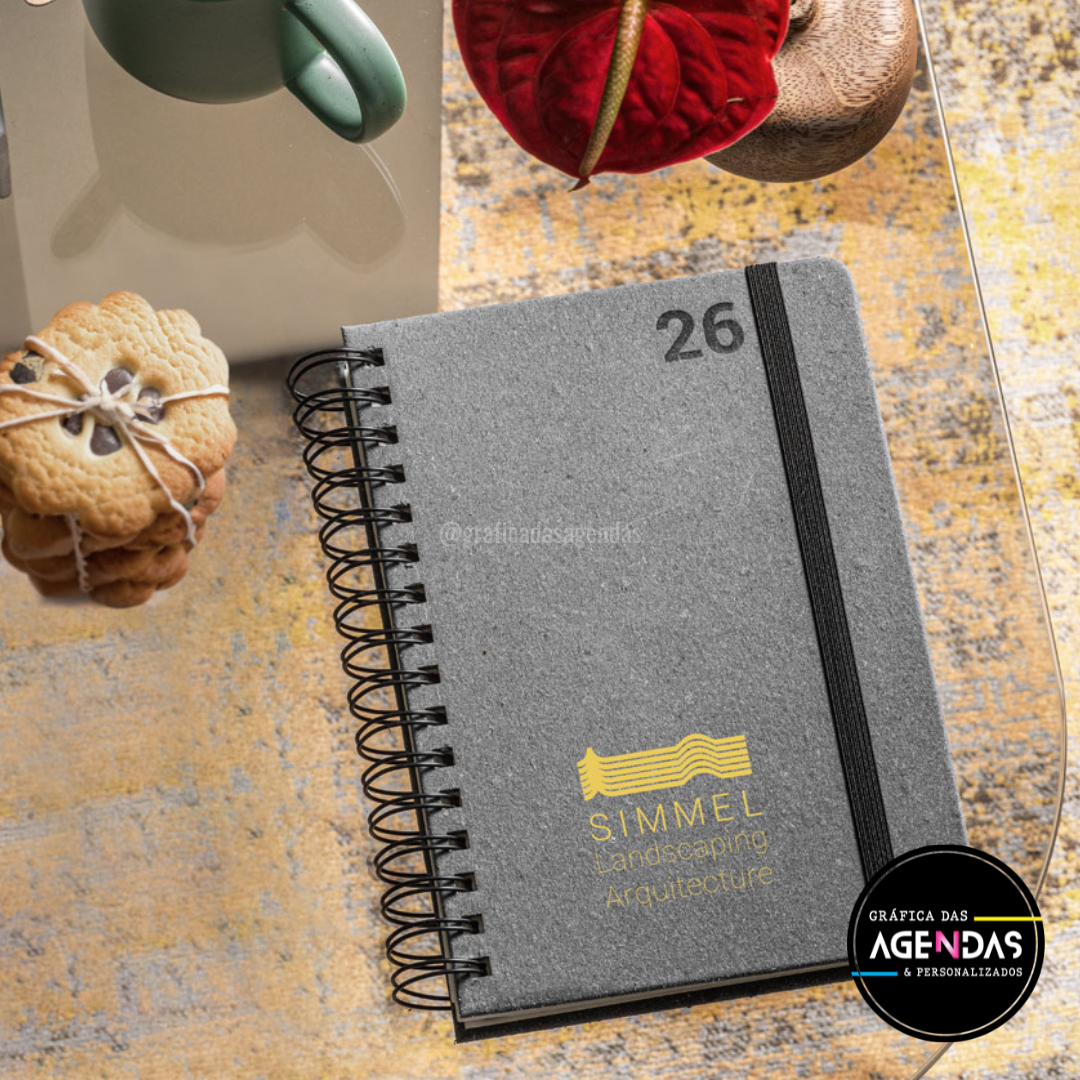Agenda Elite 2026 - Capa em Pele Reciclada (75%)